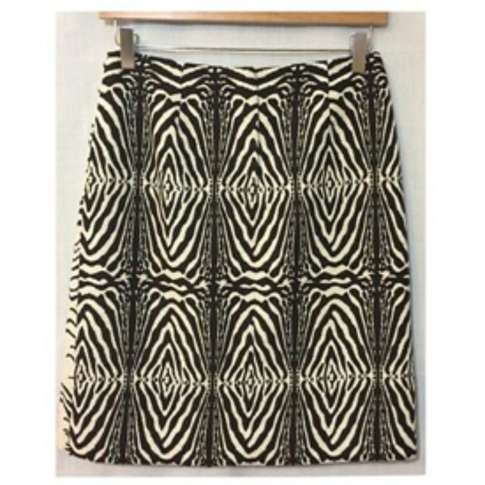 Etcetera Zebra Pencil Skirt | Size 6
